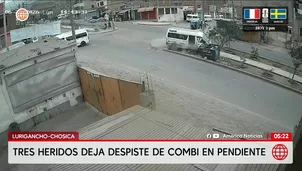 Combi se despistó en pendiente de Lurigancho-Chosica. Foto y video: América Noticias