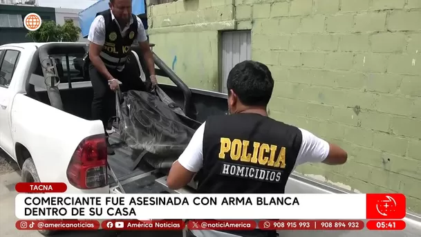 Comerciante fue asesinada con arma blanca dentro de su casa en Tacna. Foto: América Noticias Comerciante fue asesinada con arma blanca dentro de su casa en Tacna. Foto: América Noticias