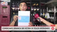 Comerciante denuncia a policía por intervención ilegal
