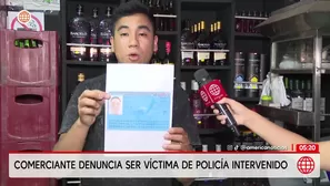 Comerciante denuncia a policía que cumple prisión preventiva por intervención ilegal. Foto y video: América Noticias