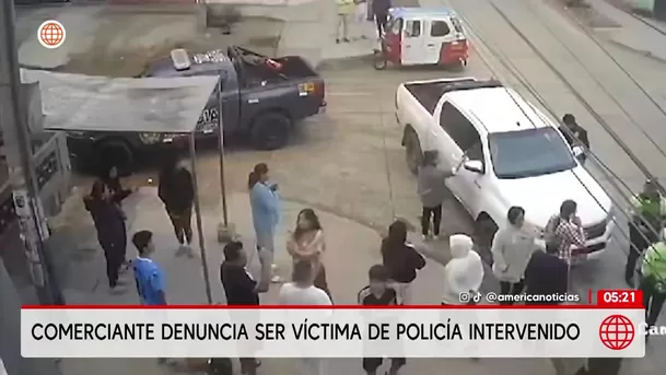 Comerciante denuncia a policía que cumple prisión preventiva por intervención ilegal. Foto: América Noticias