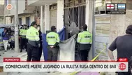 Comerciante muere jugando la ruleta rusa dentro de bar en Huancayo