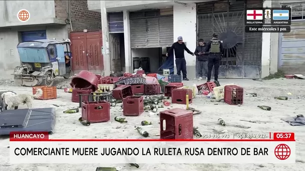 Comerciante muere jugando la ruleta rusa dentro de bar en Huancayo. Foto: América Noticias Comerciante muere jugando la ruleta rusa dentro de bar en Huancayo. Foto: América Noticias