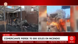 Comerciante pierde 70 mil soles en incendio en el Rímac. Foto y video: América Noticias