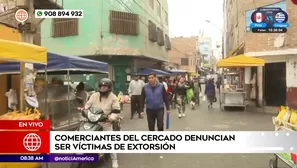 Comerciantes del Cercado de Lima denuncian ser víctimas de extorsión. Foto y video: América Noticias