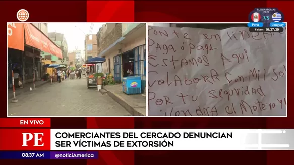 Comerciantes del Cercado de Lima denuncian ser víctimas de extorsión. Foto: América Noticias