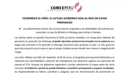 ¿ComexPerú afirma que el país no está preparado ante El Niño?
