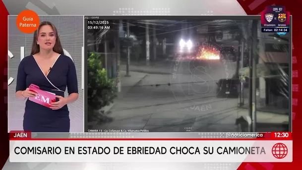 Comisario ebrio causa accidente en Jaén y deja dos heridos. Foto: América Noticias Comisario ebrio causa accidente en Jaén y deja dos heridos. Foto: América Noticias