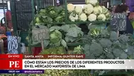 ¿Cómo están los precios de productos en el Mercado Mayorista de Lima?