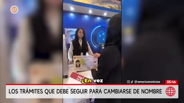 ¿Cómo realizar el cambio de nombre en el Perú? Pasos y requisitos legales. Foto: América Noticias