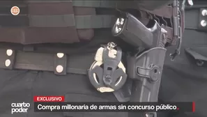 A pocos días de culminar su mandato, el gobierno de José María Balcázar concretó una polémica compra sin licitación de 31,045 pistolas para la PNP por casi USD 30 millones. Video: Cuarto Poder