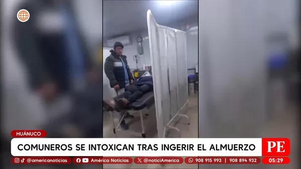 Comuneros se entoxican tras ingerir almuerzo en Huánuco. Foto: América Noticias