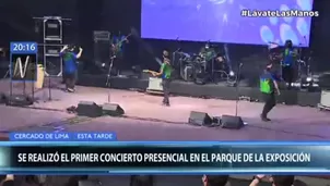 El primer concierto presencial en el Parque de la Exposición