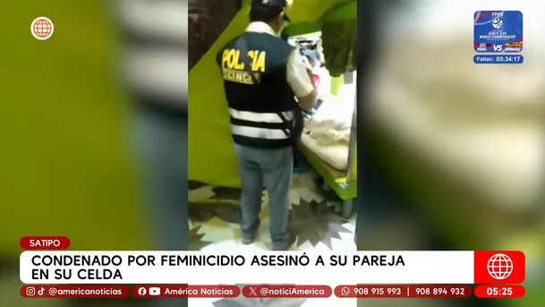 Condenado por feminicidio asesinó a su pareja en su celda en Satipo. Foto: América Noticias