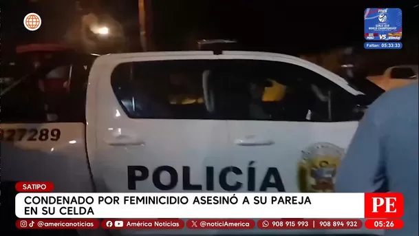 Condenado por feminicidio asesinó a su pareja en su celda en Satipo. Foto: América Noticias