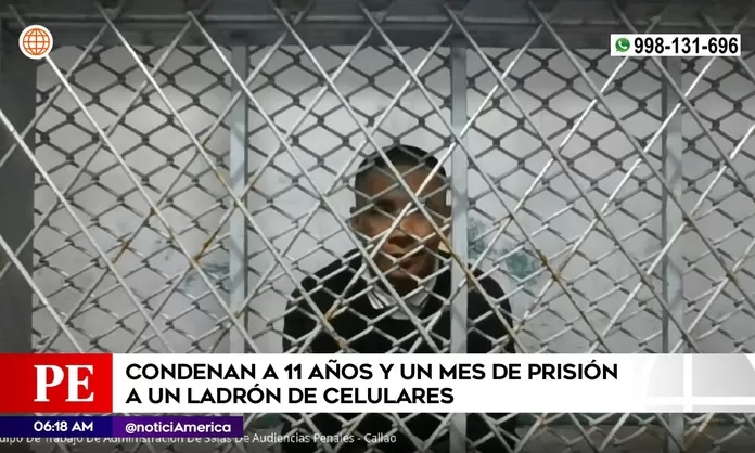 Condenan a 11 años y un mes de prisión por robar celular