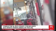 Conductor atrapa a ladrón que robó dinero de pasajes en el Rímac
