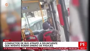 Conductor atrapa a ladrón que robó dinero de pasajes en el Rímac. Foto y video: América Noticias