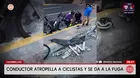 Conductor atropella a dos ciclistas y huye en la Costa Verde
