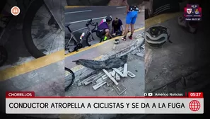 Conductor atropella a dos ciclistas y huye en la Costa Verde. Foto y video: América Noticias