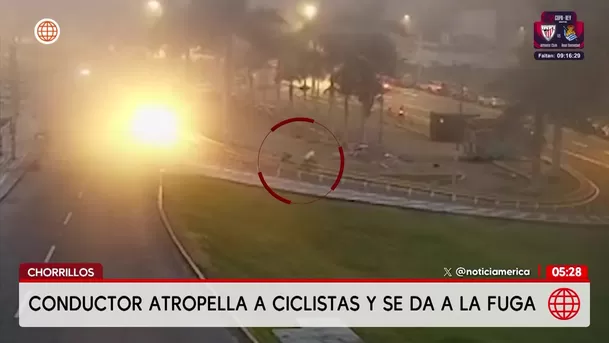 Conductor atropella a dos ciclistas y huye en la Costa Verde. Foto: América Noticias