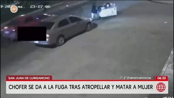 Un automóvil embistió a Eliza Campos Evaristo mientras empujaba su carretilla de emoliente en San Juan de Lurigancho/ América Noticias Un automóvil embistió a Eliza Campos Evaristo mientras empujaba su carretilla de emoliente en San Juan de Lurigancho/ América Noticias