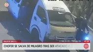 Conductor de combi se salva de ataque a balazos en VES