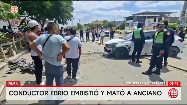 Conductor ebrio embiste y mata a anciano de 80 años en Piura. Foto: América Noticias Conductor ebrio embiste y mata a anciano de 80 años en Piura. Foto: América Noticias