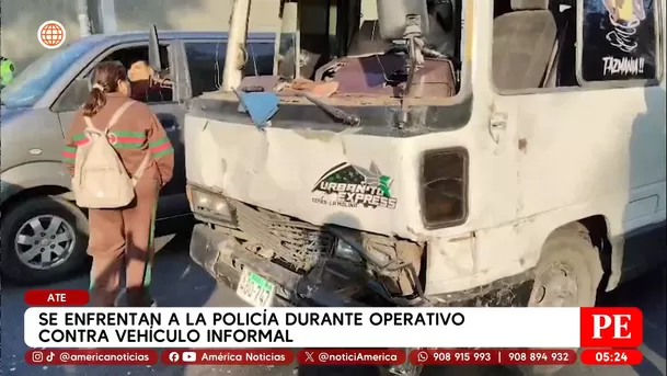 Conductor informal causó triple choque tras resistirse a operativo en Ate. Foto: América Noticias