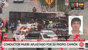 Conductor muere aplastado por su propio camión en El Agustino. Foto y video: América Noticias