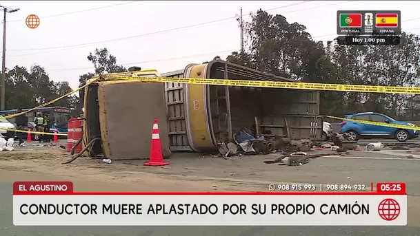 Conductor muere aplastado por su propio camión en El Agustino. Foto: América Noticias