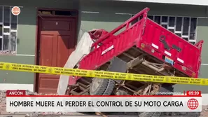 Conductor muere tras perder el control de su motocarga en pendiente de Ancón. Foto y video: América Noticias