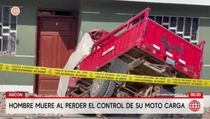 Conductor muere tras perder el control de su motocarga en pendiente de Ancón. Foto y video: América Noticias
