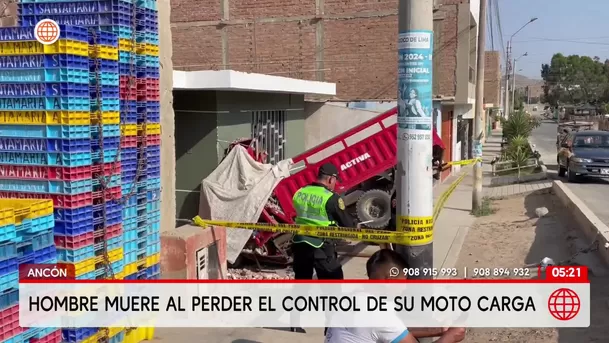 Conductor muere tras perder el control de su motocarga en pendiente de Ancón. Foto: América Noticias