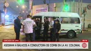 Conductora de combi es asesinada a balazos en el Cercado de Lima. Foto y video: América Noticias