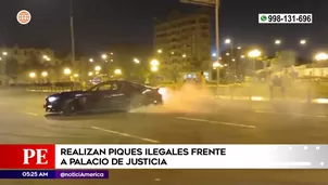 Piques ilegales frente al Palacio de Justicia. Foto y video: América Noticias