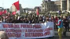 Confederación General de Trabajadores del Perú marcha por aumento del sueldo mínimo