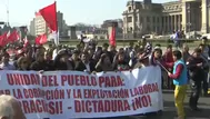 Confederación General de Trabajadores del Perú marcha por aumento del sueldo mínimo