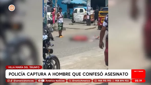 Policía captura a hombre que confesó asesinato en Villa María del Triunfo. Foto: América Noticias