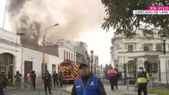 Confinan incendio frente al Congreso en el Cercado de Lima