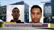 Confirman que se retiraron canicas y perdigones del cuerpo de víctimas en protestas