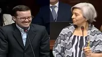 Las imágenes de Canal N mostraron que Cavero tomó con humor el pedido de la legisladora Agüero