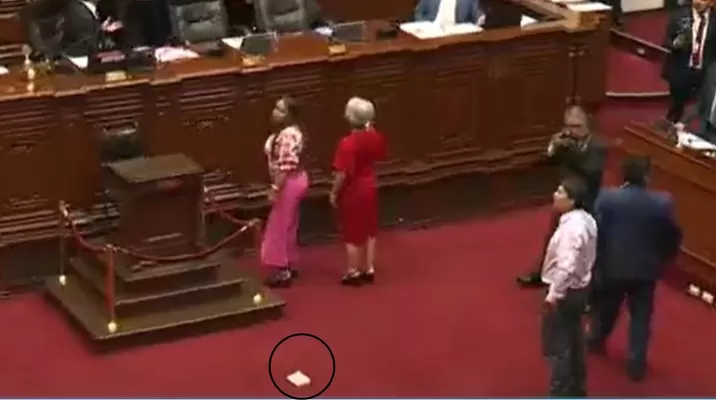 Congresista lanzó reglamento al suelo / Fuente: Canal N