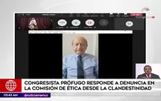 Congresista prófugo responde a denuncia en la Comisión de Ética desde la clandestinidad - Noticias de comision-etica