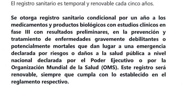 Congreso aprobó ley que autoriza acceso libre y voluntario a vacuna contra la COVID-19