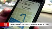 Taxis por aplicativo será regulado. Foto: captura de TV