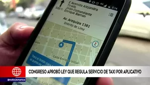 Taxis por aplicativo será regulado. Foto: captura de TV