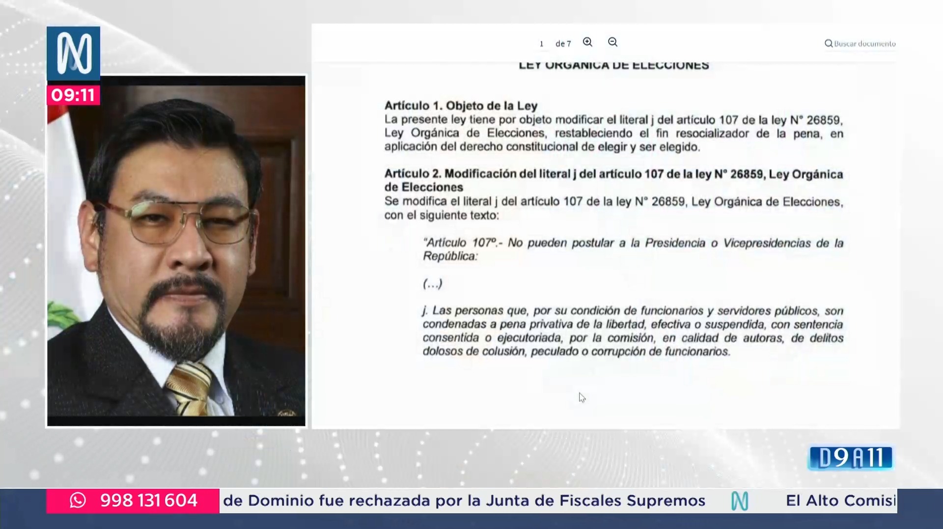 Congreso: Luis Cordero plantea que condenados por corrupción vuelvan a postular a cargos públicos