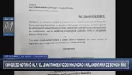 El Congreso notificó al presidente del PJ sobre Benicio Ríos