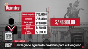 El Congreso entregará tarjetas, bonos y asignaciones que suman S/46,900 por legislador este diciembre. Video: Cuarto Poder